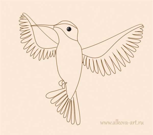Рисунки карандашом птички