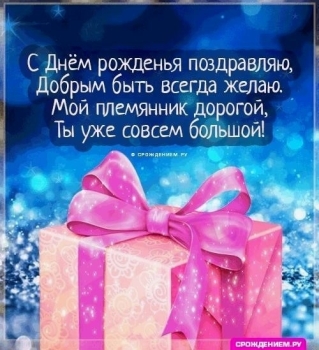 Племянник, гордимся тобой бесконечно! 🎉