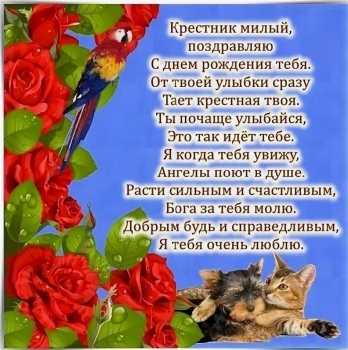 С днем рождения, мой дорогой крестник! 🎂