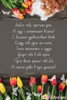 С днем рождения, ненаглядная крестница!